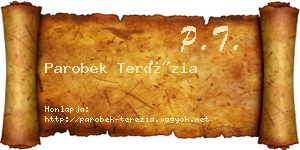 Parobek Terézia névjegykártya